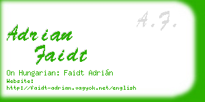 adrian faidt business card