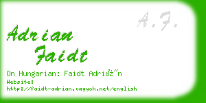 adrian faidt business card